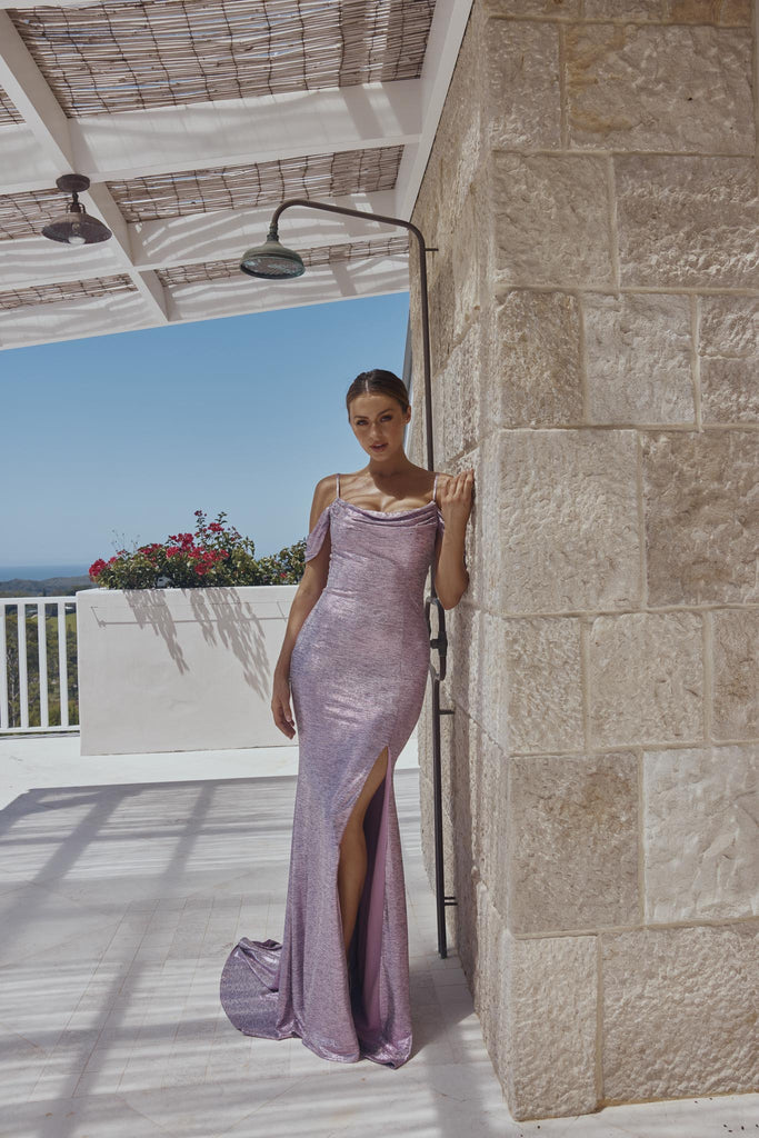 Camellia Draped Mermaid Evening Dress – PO2354 by Tania Olsen Designs
