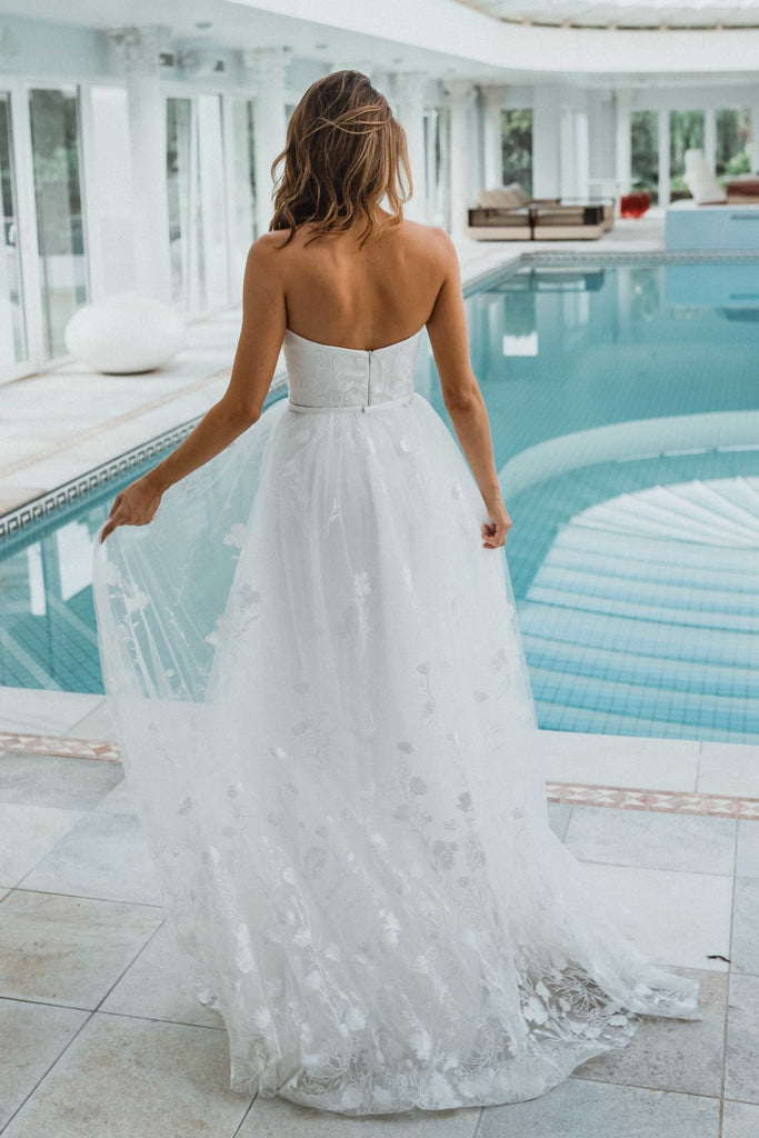 Casablanca Detachable Lace Wedding Skirt – TC369