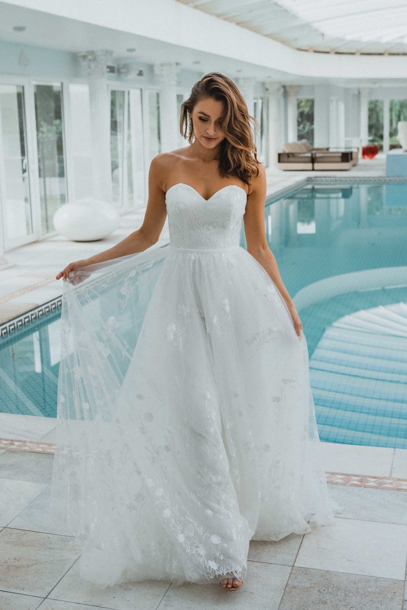 Casablanca Detachable Lace Wedding Skirt – TC369 Sentani Boutique