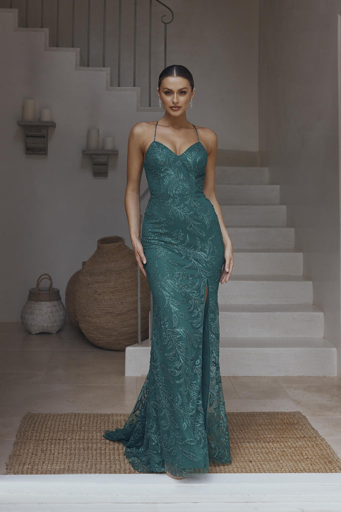 Cerelia Mermaid Fern Evening Dress – PO2314 by Tania Olsen Designs