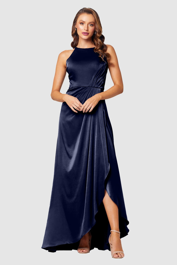 Chelsea High Neck Bridesmaid Dress – TO854 Navy