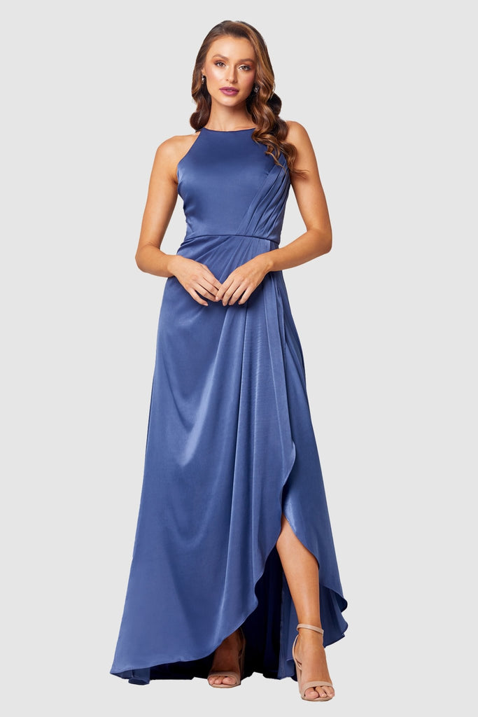 Chelsea High Neck Bridesmaid Dress – TO854 Olive