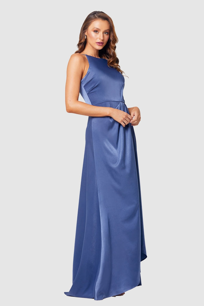 Chelsea High Neck Bridesmaid Dress – TO854 Wine