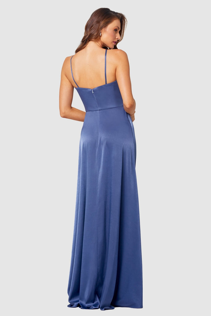 Chelsea High Neck Bridesmaid Dress – TO854 Wine