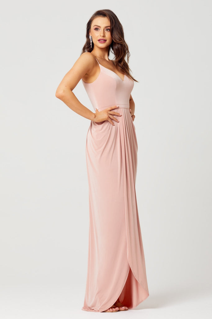 Claire V Neck Jersey Bridesmaid Dress - TO801