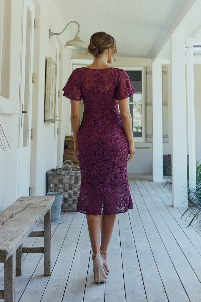 Clarissa Floral Lace Cocktail Dress - MO2349 by Tania Olsen Designs