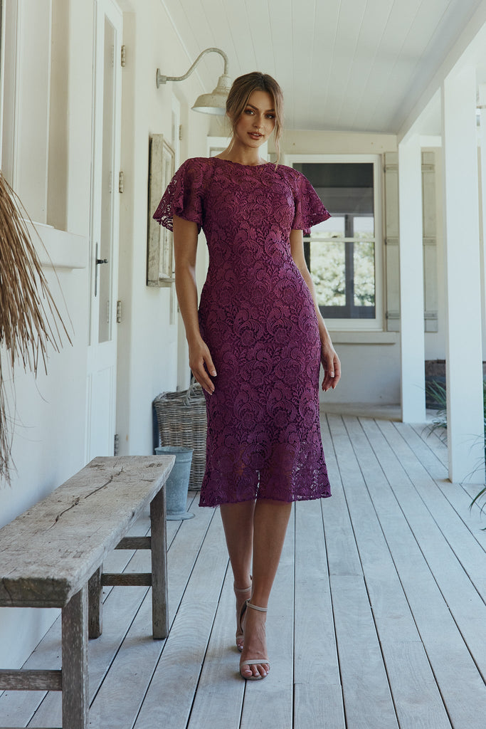 Clarissa Floral Lace Cocktail Dress - MO2349 by Tania Olsen Designs