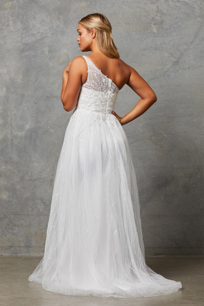 Cressida One-Shoulder Wedding Dress – TC243