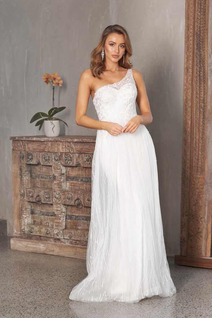 Cressida One-Shoulder Wedding Dress – TC243