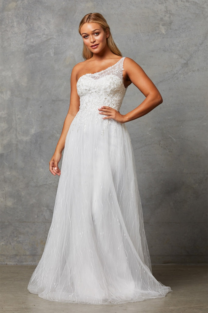 Cressida One-Shoulder Wedding Dress – TC243