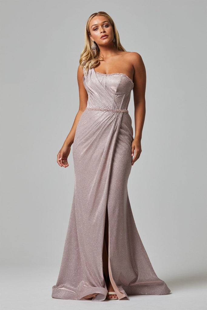 Dalisha Fitted Glitter Corset Evening Dress - TC264