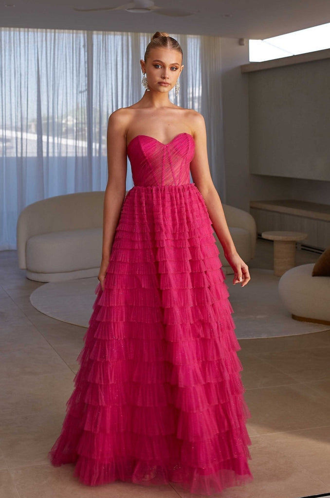 Derya Layered Tulle Formal Dress by Tania Olsen Designs