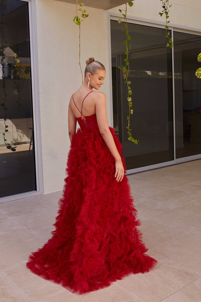 Devere Ruffled Tulle Formal Dress by Tania Olsen Designs