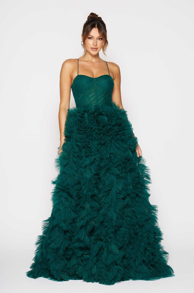 Devere Ruffled Tulle Formal Dress by Tania Olsen Designs