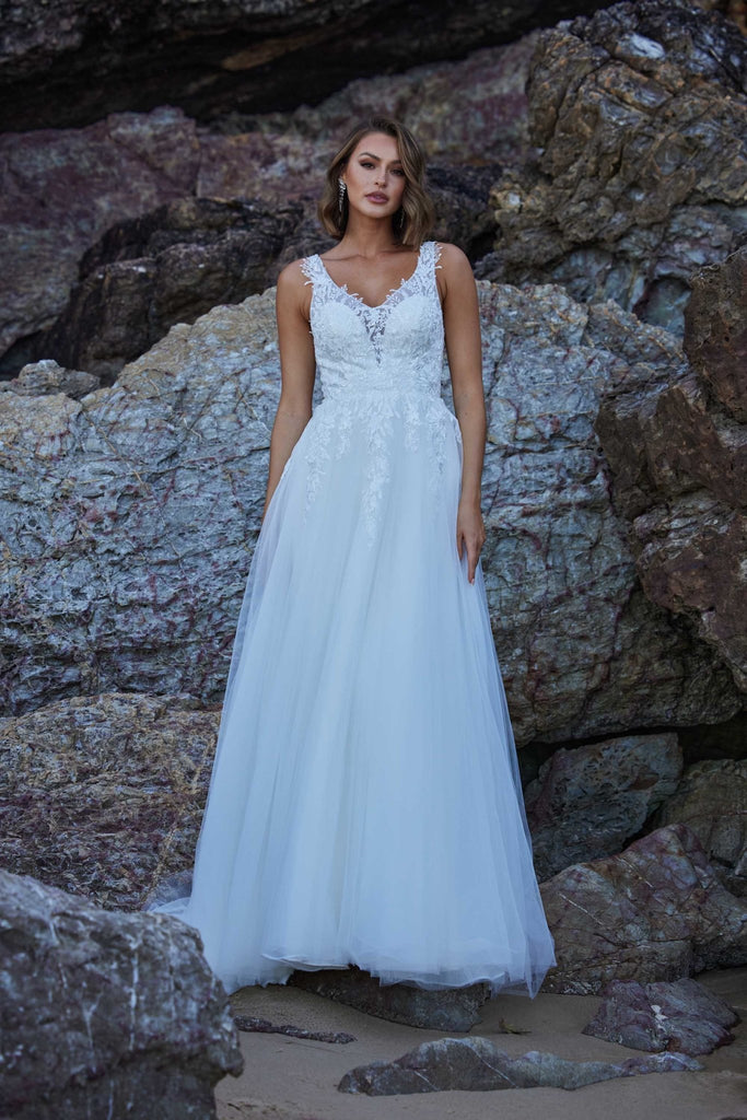 Elara A-Line Lace Wedding Dress – TC372