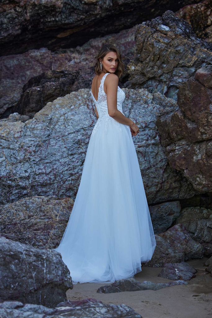 Elara A-Line Lace Wedding Dress – TC372