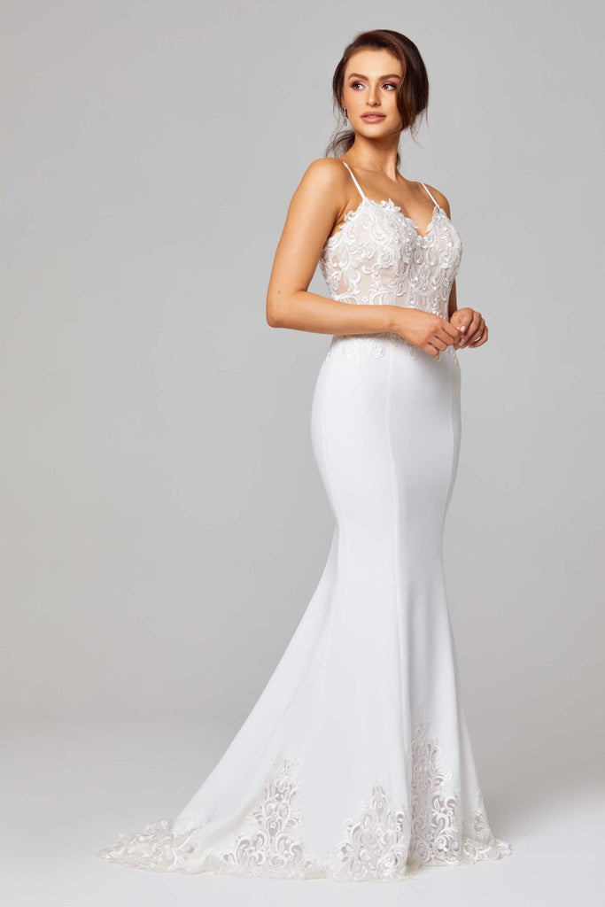 Elise Mermaid Train Wedding Dress – TC318