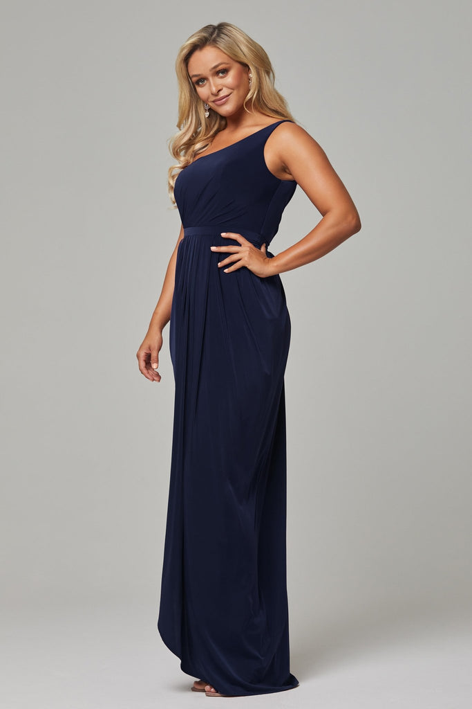 Eloise One Shoulder Bridesmaid Dress – TO800 Navy