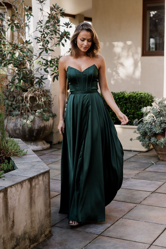 Elyna Boned Strapless Bridesmaid Dress - TO893
