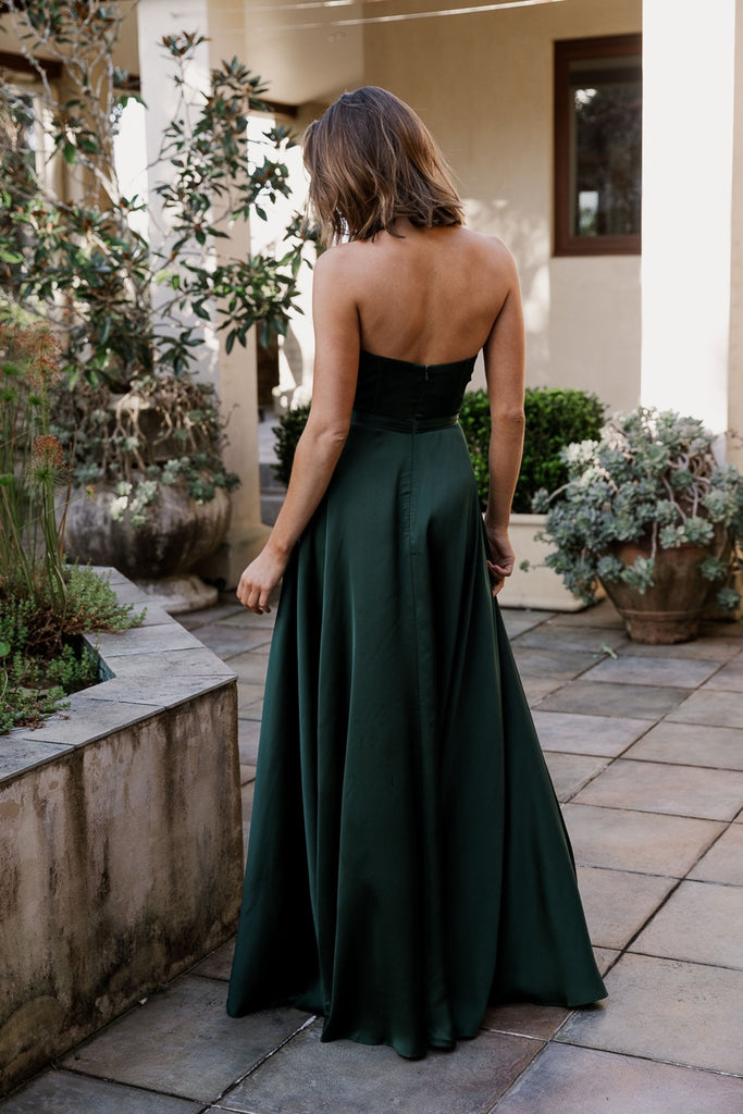 Elyna Boned Strapless Bridesmaid Dress - TO893 Nougat