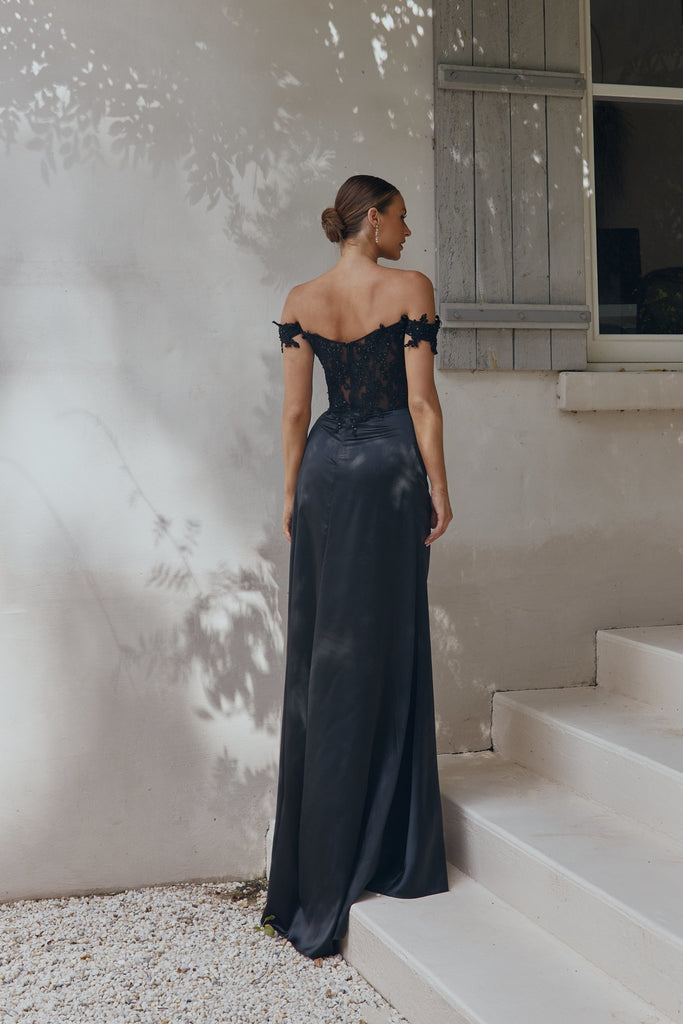 Elyssa Off-shoulder Lace Corset Evening Dress – PO2320 by Tania Olsen Designs