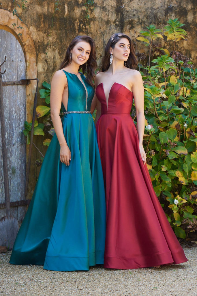 Emma Strapless Satin Formal Dress – PO852