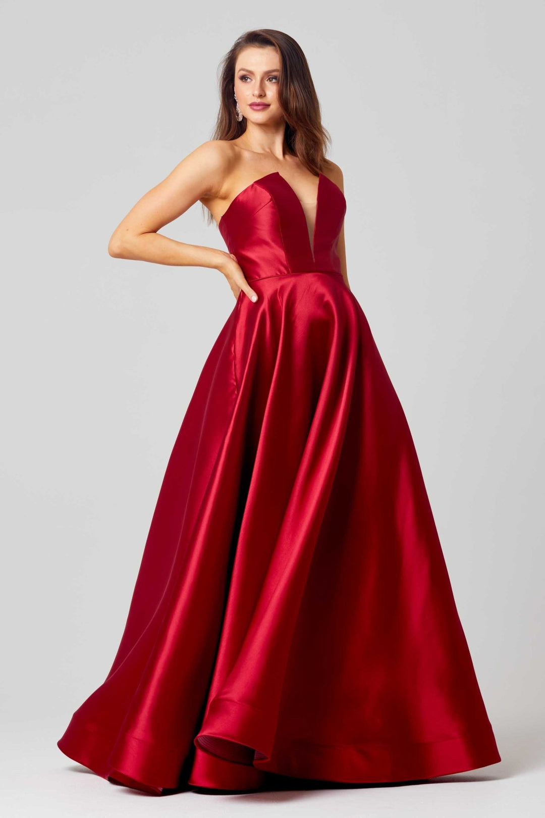 Emma Strapless Satin Formal Dress – PO852 Sentani Boutique