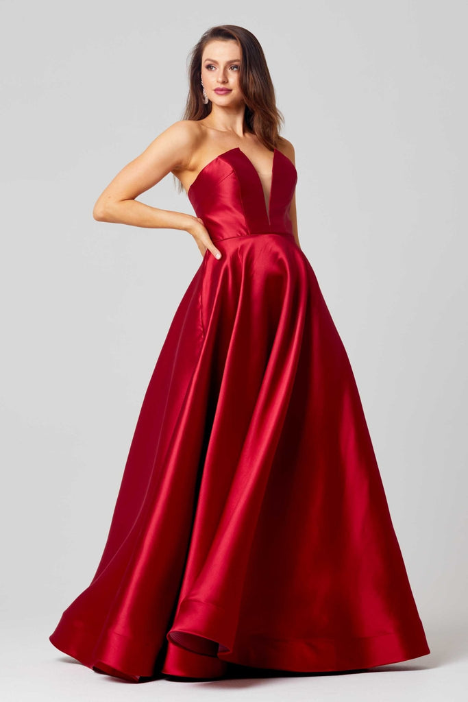 Emma Strapless Satin Formal Dress – PO852