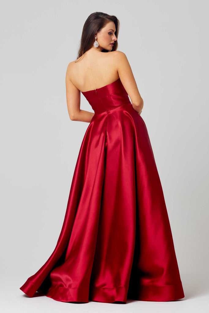 Emma Strapless Satin Formal Dress – PO852