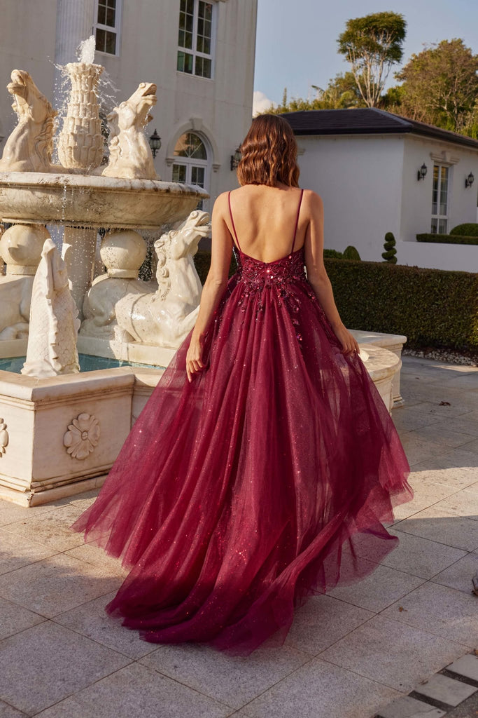 Emmy Beaded Low Back Prom Dress - PO965
