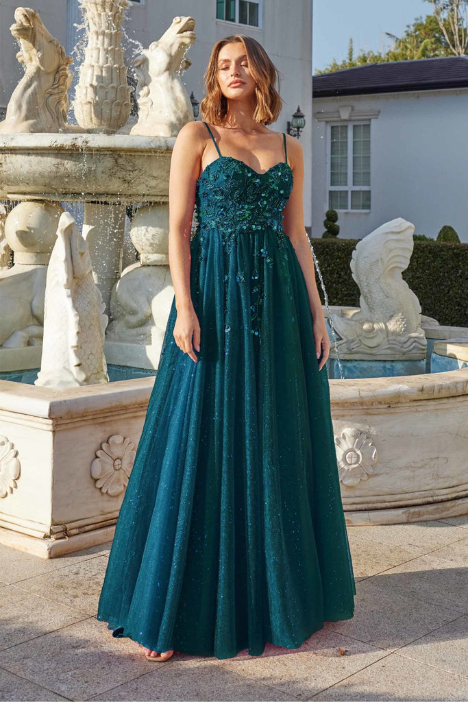 Emmy Beaded Low Back Prom Dress - PO965A-LineTania Olsen Designs