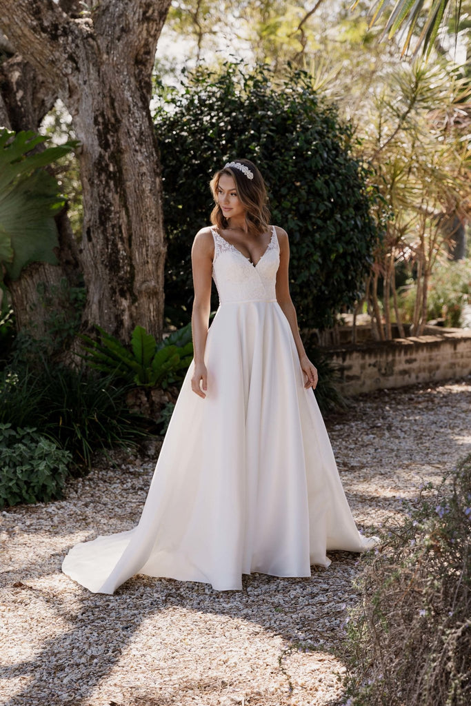 Estelle Lace Illusion Wedding Dress - TC399