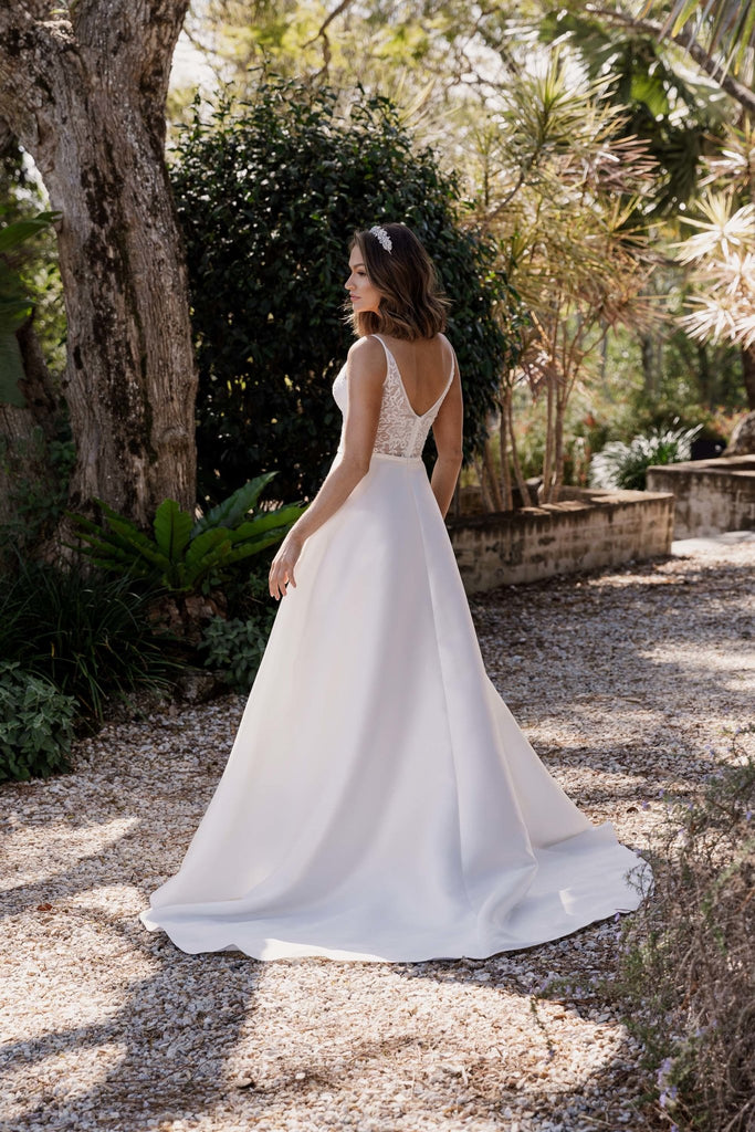 Estelle Lace Illusion Wedding Dress - TC399