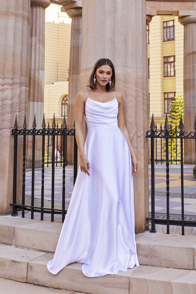 Esther Satin Cowl Debutante Dress – PO944