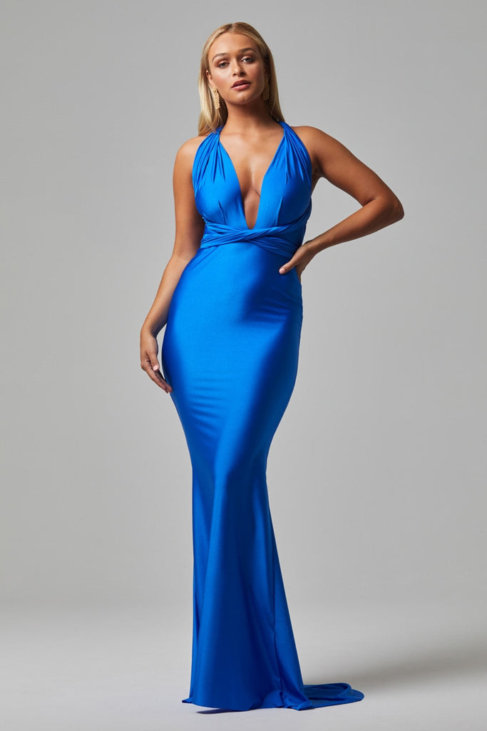 Eternity Fitted Wrap Formal Dress - PO31F