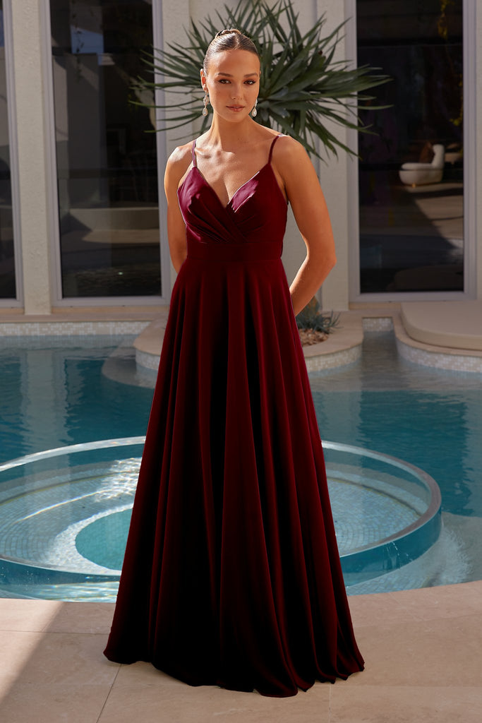 Evian Bridesmaid Dress - Cabernet by Tania Olsen Designs