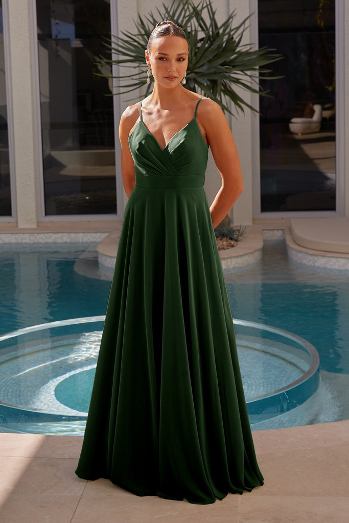 Evian Bridesmaid Dress - Dark Green by Tania Olsen Designs