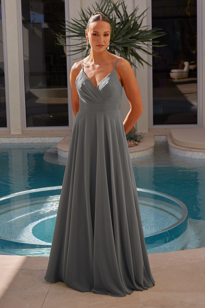 Evian Bridesmaid Dress - Dusty Blue by Tania Olsen Designs