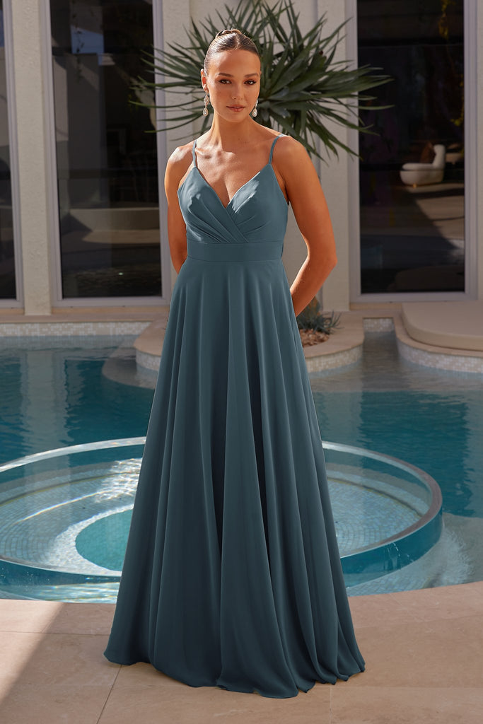 Evian Bridesmaid Dress - Steel by Tania Olsen Designs