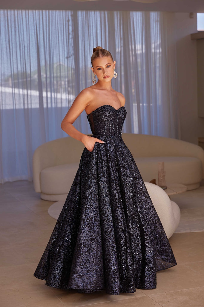 Eyra A-line Sequin Formal Dress by Tania Olsen Designs