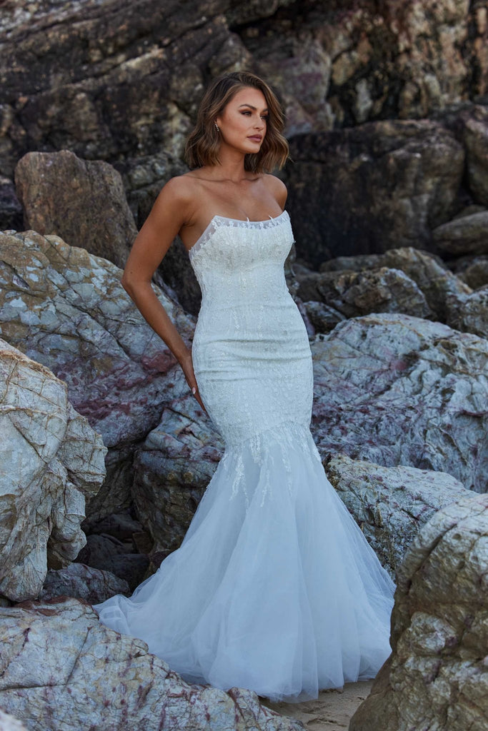 Gaia Fitted Strapless Wedding Dress – TC371