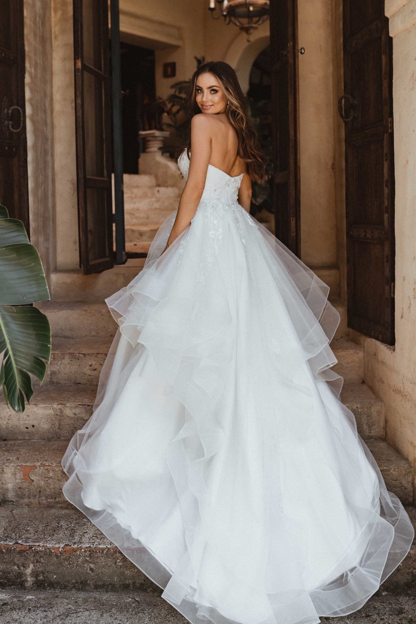 Georgia Tiered Tulle Wedding Dress – TC352 Sentani Boutique