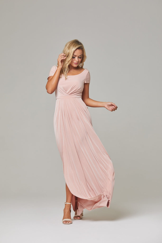 Gloria Cap Sleeve Bridesmaid Dress - TO804 Blush