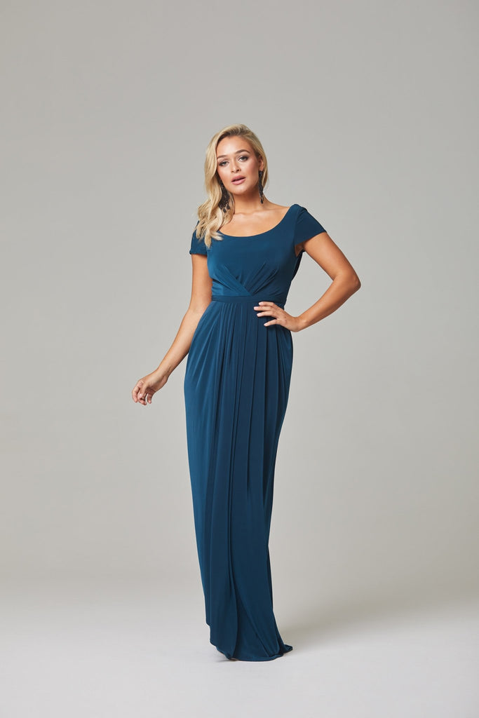 Gloria Cap Sleeve Bridesmaid Dress - TO804 Wine