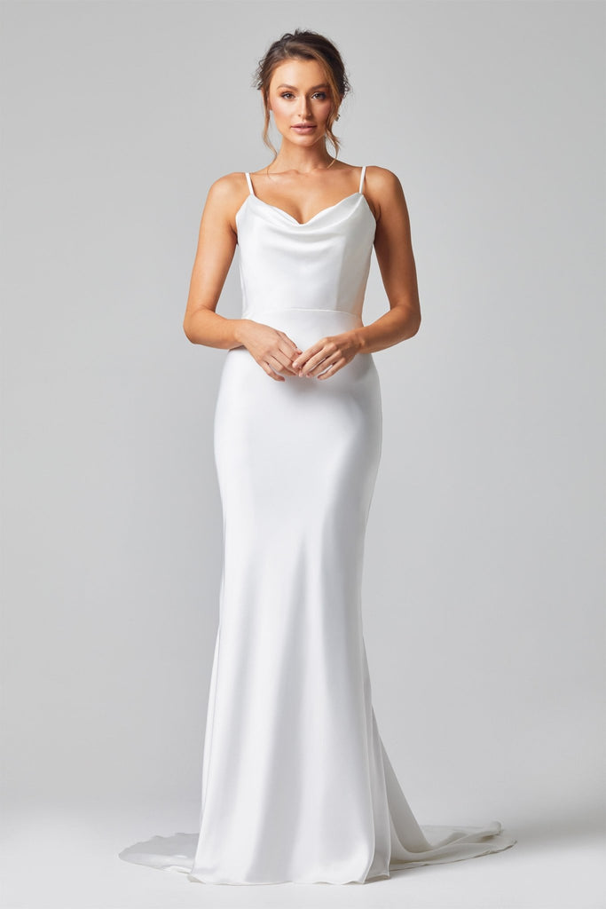 Grace Fitted Satin Wedding Dress – TC322