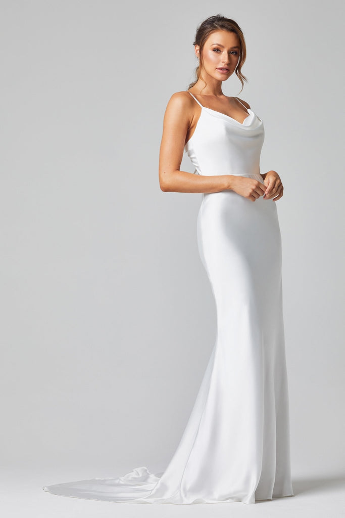 Grace Fitted Satin Wedding Dress – TC322