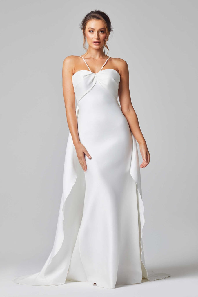 Helena Satin Halter Wedding Dress – TC330
