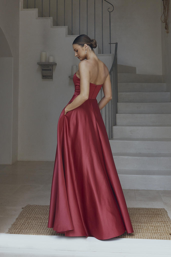 Hollie Satin Corset Evening Dress – PO2313 by Tania Olsen Designs
