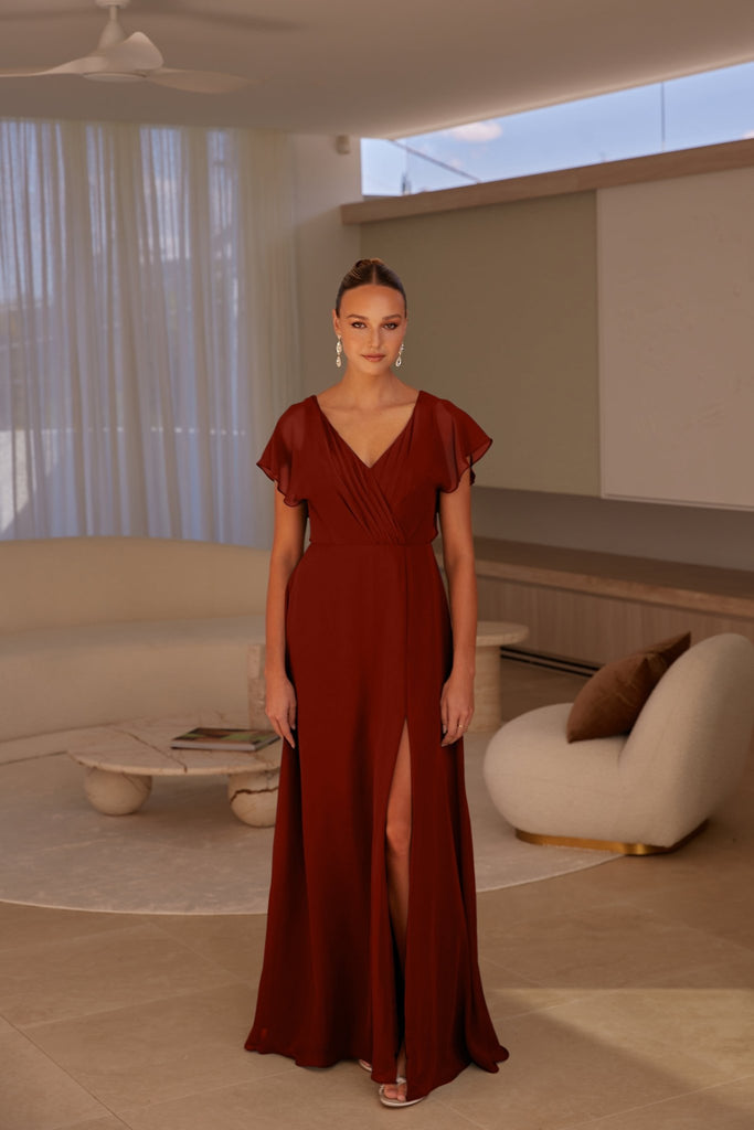 Hudson Bridesmaid Dress - Terracotta by Tania Olsen Designs