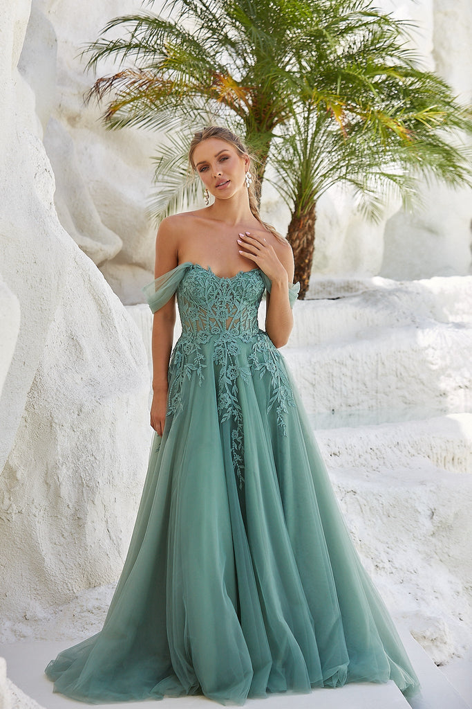 Innes Off The Shoulder Formal Dress by Tania Olsen Designs